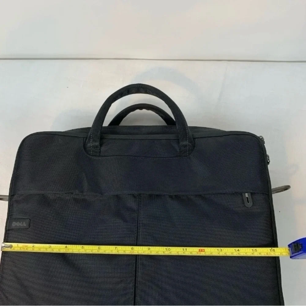 Dell Black Padded Laptop Bag with Top Handles and Structured Shape